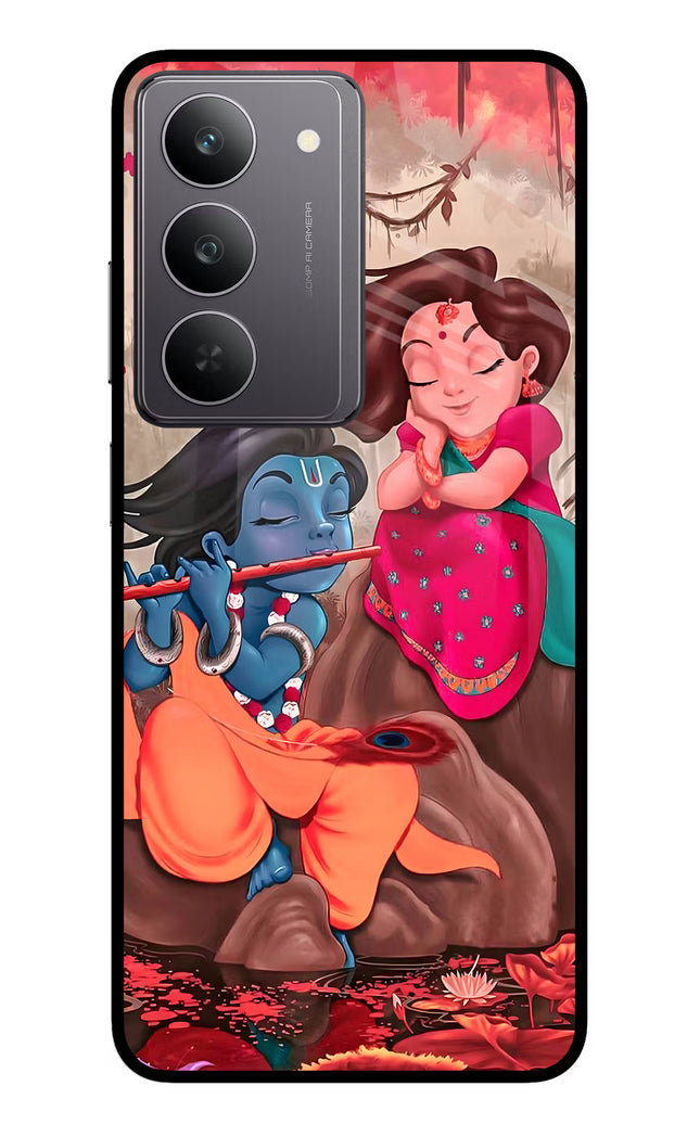 Radhe Krishna Realme 14x 5G Glass Case Back Cover by Casekaro