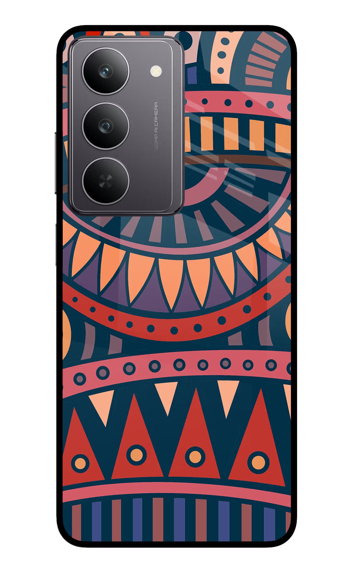 African Culture Design Realme 14x 5G Glass Case Back Cover by Casekaro