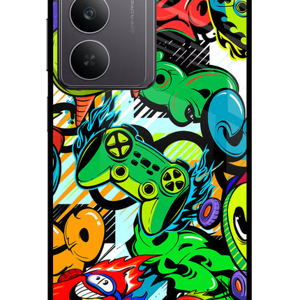 Game Doodle Realme 14x 5G Glass Case