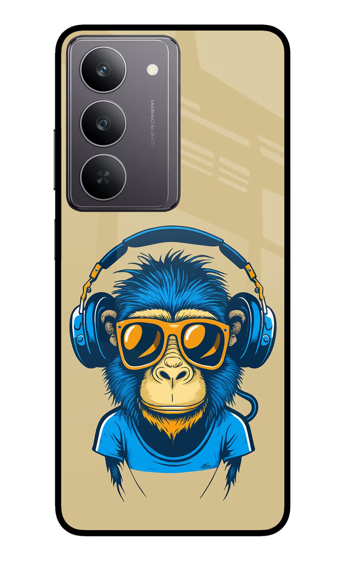 Monkey Headphone Realme 14x 5G Glass Case