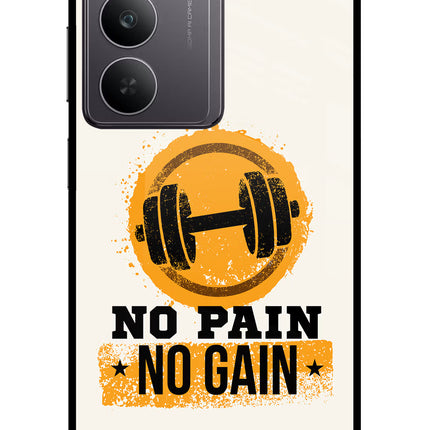 No Pain No Gain Realme 14x 5G Glass Case