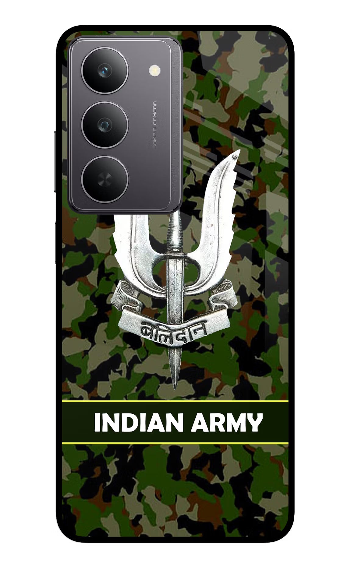 Balidan Indian Logo Realme 14x 5G Glass Case Back Cover by Casekaro