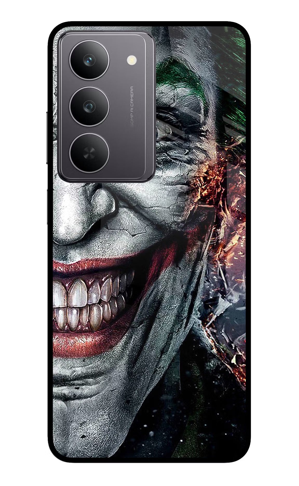 Joker Cam Realme 14x 5G Glass Case Back Cover by Casekaro