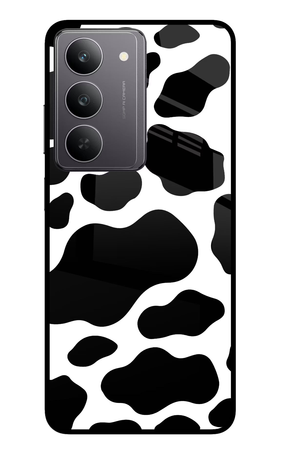 Cow Spots Realme 14x 5G Glass Case Back Cover by Casekaro