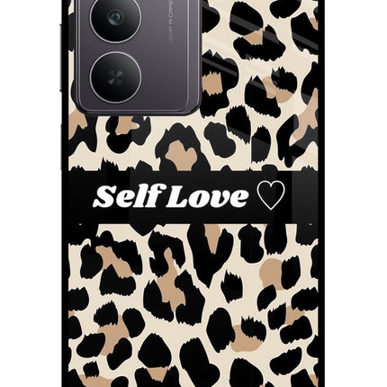 Leopard Print Self Love Realme 14x 5G Glass Case