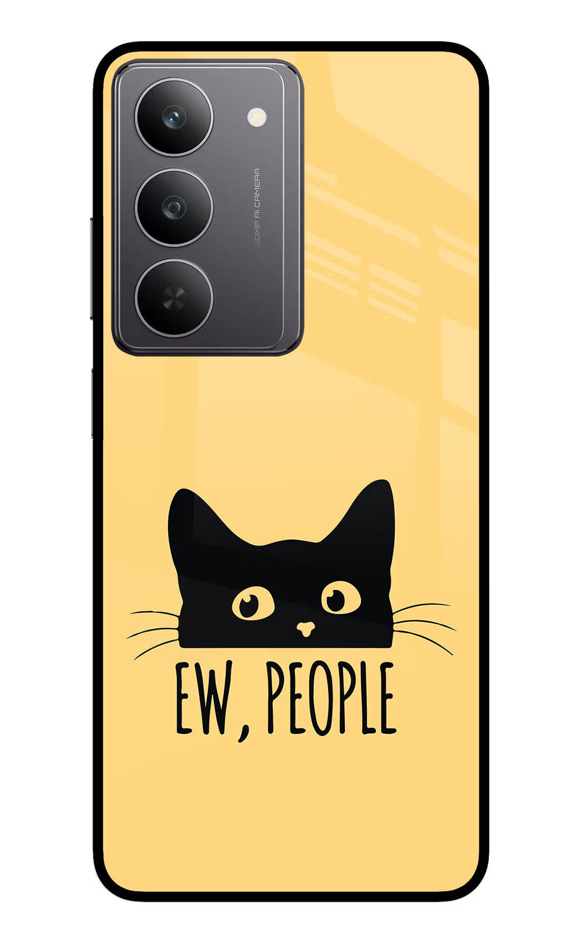Ew People Catitude Realme 14x 5G Glass Case Back Cover by Casekaro
