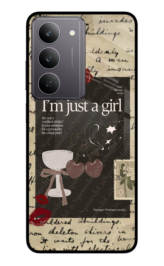 I am just a girl Realme 14x 5G Glass Case