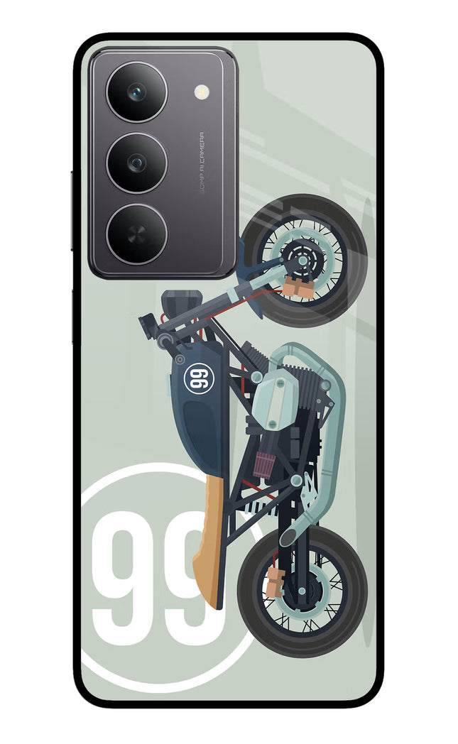 Classic Cafe Racer 99 Realme 14x 5G Glass Case Back Cover by Casekaro