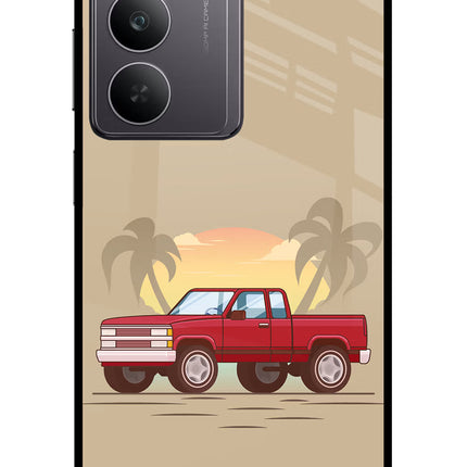 Desert Classic Drive Realme 14x 5G Glass Case