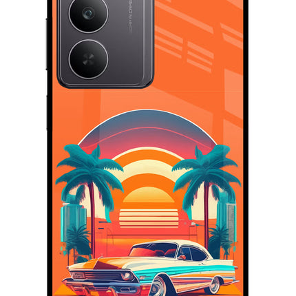 Palm Drive 80s Realme 14x 5G Glass Case