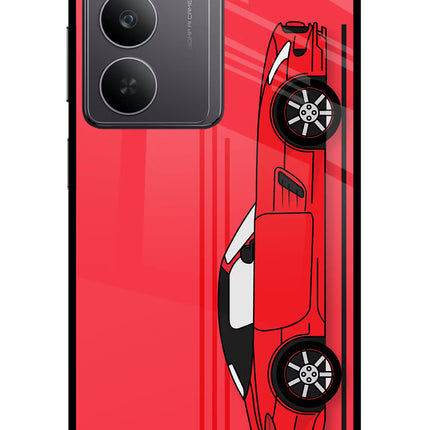 Red Velocity Realme 14x 5G Glass Case Back Cover by Casekaro