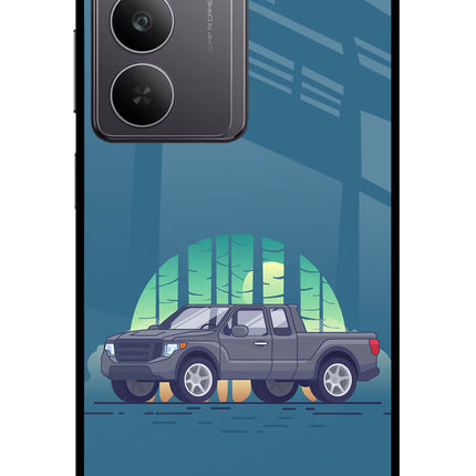 Retro Garage Vibe Realme 14x 5G Glass Case