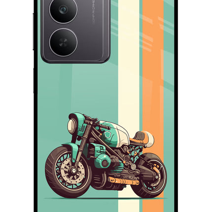 Striped Moto Drift Realme 14x 5G Glass Case