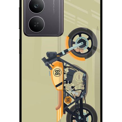 Vertical Speedster Realme 14x 5G Glass Case Back Cover by Casekaro