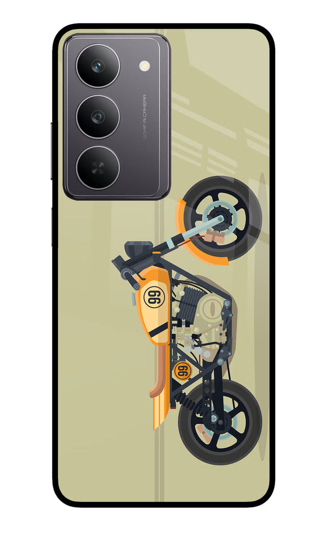 Vertical Speedster Realme 14x 5G Glass Case Back Cover by Casekaro