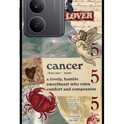 Cancer Zodiac Realme 14x 5G Glass Case