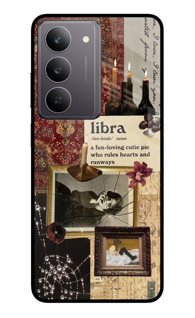 Libra Zodiac Realme 14x 5G Glass Case Back Cover by Casekaro