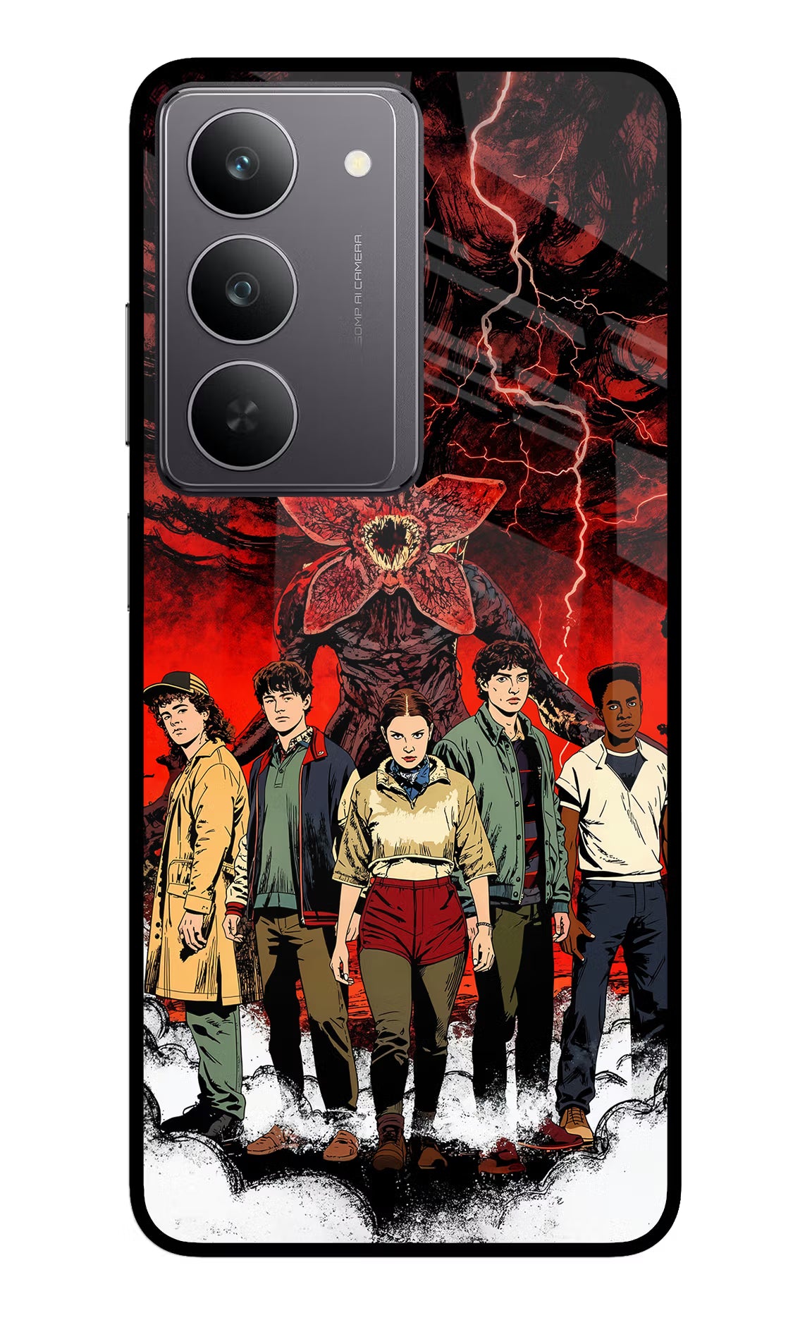 Ordinary Things Characters Realme 14x 5G Glass Case Back Cover by Casekaro
