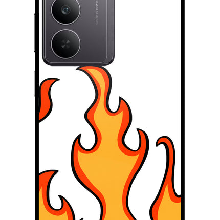 Fired Up – White Realme 14x 5G Glass Case