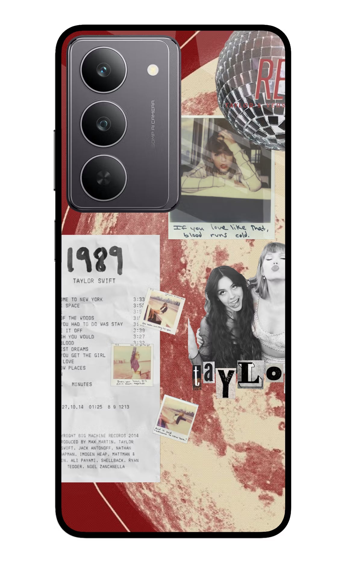 Taylor Swift Realme 14x 5G Glass Case Back Cover by Casekaro