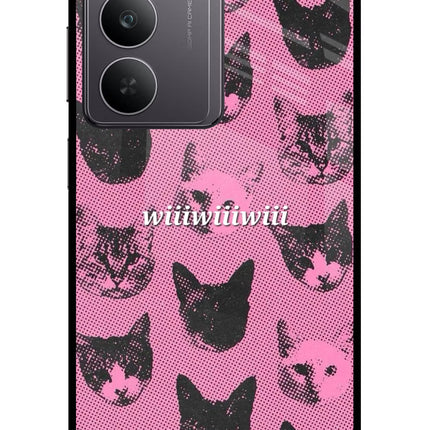 Pink Cats Realme 14x 5G Glass Case