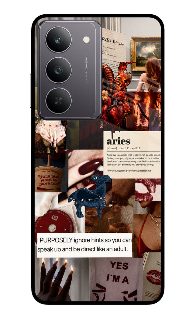 Zodiac Aries Realme 14x 5G Glass Case