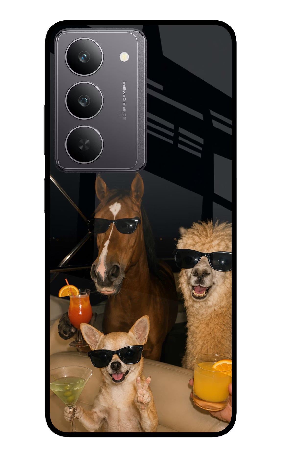 Party Squad Realme 14x 5G Glass Case