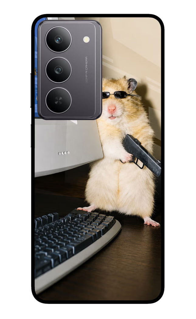 Hacker Hamster Realme 14x 5G Glass Case