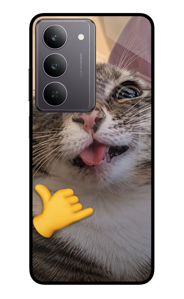 Silly Cat Call Realme 14x 5G Glass Case