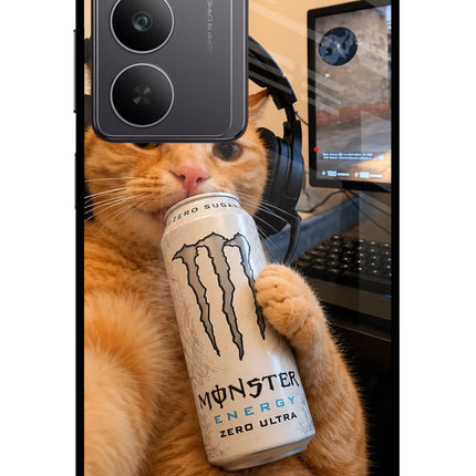 Gamer Cat Energy Realme 14x 5G Glass Case