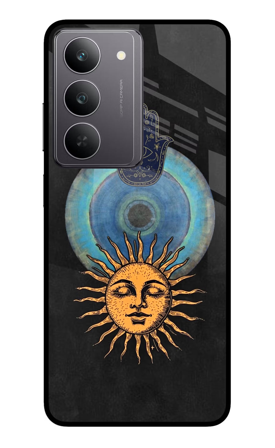 Divine Sun Realme 14x 5G Back Cover, Glass case