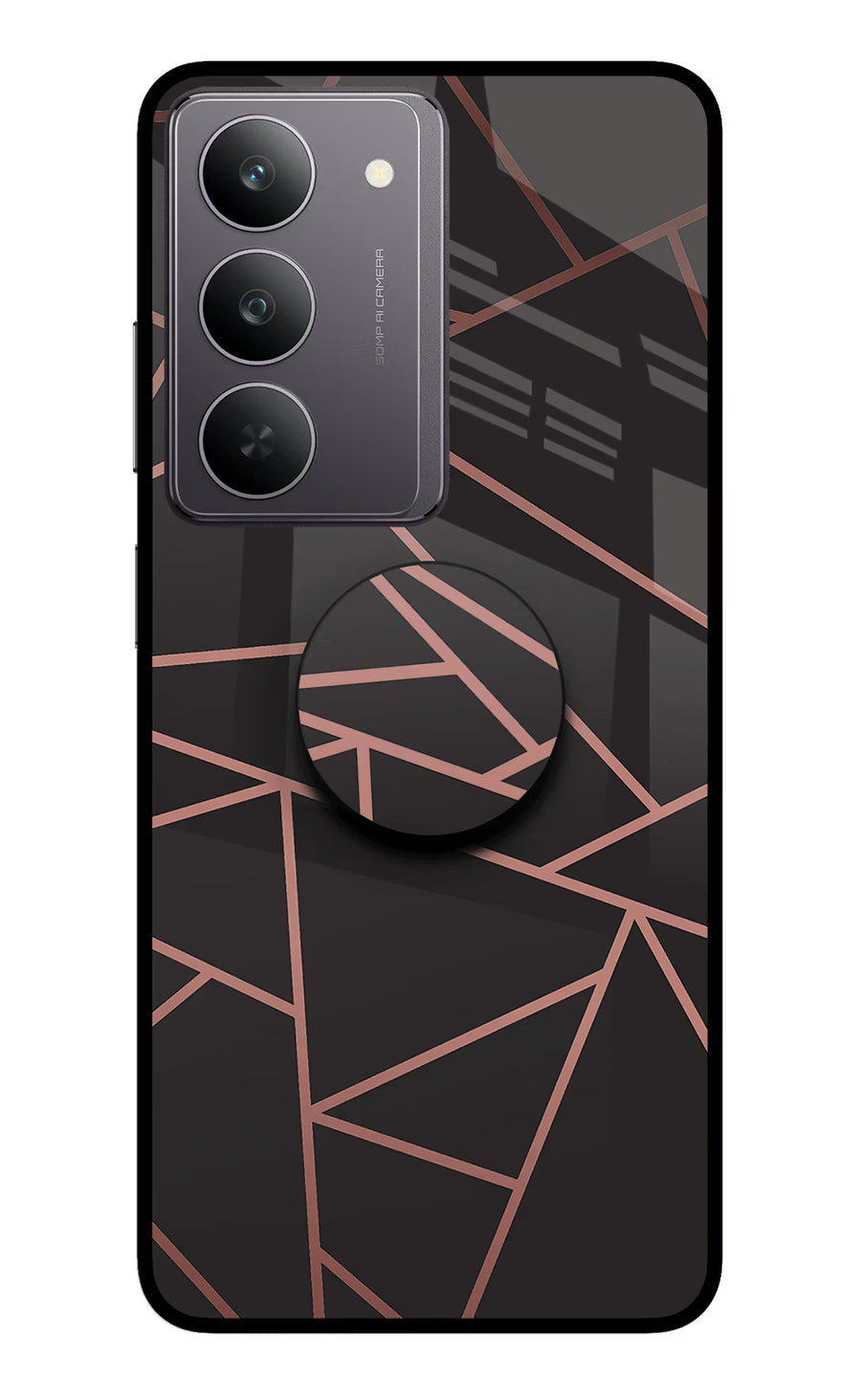 Geometric Pattern Realme 14x 5G Pop Case, Glass case