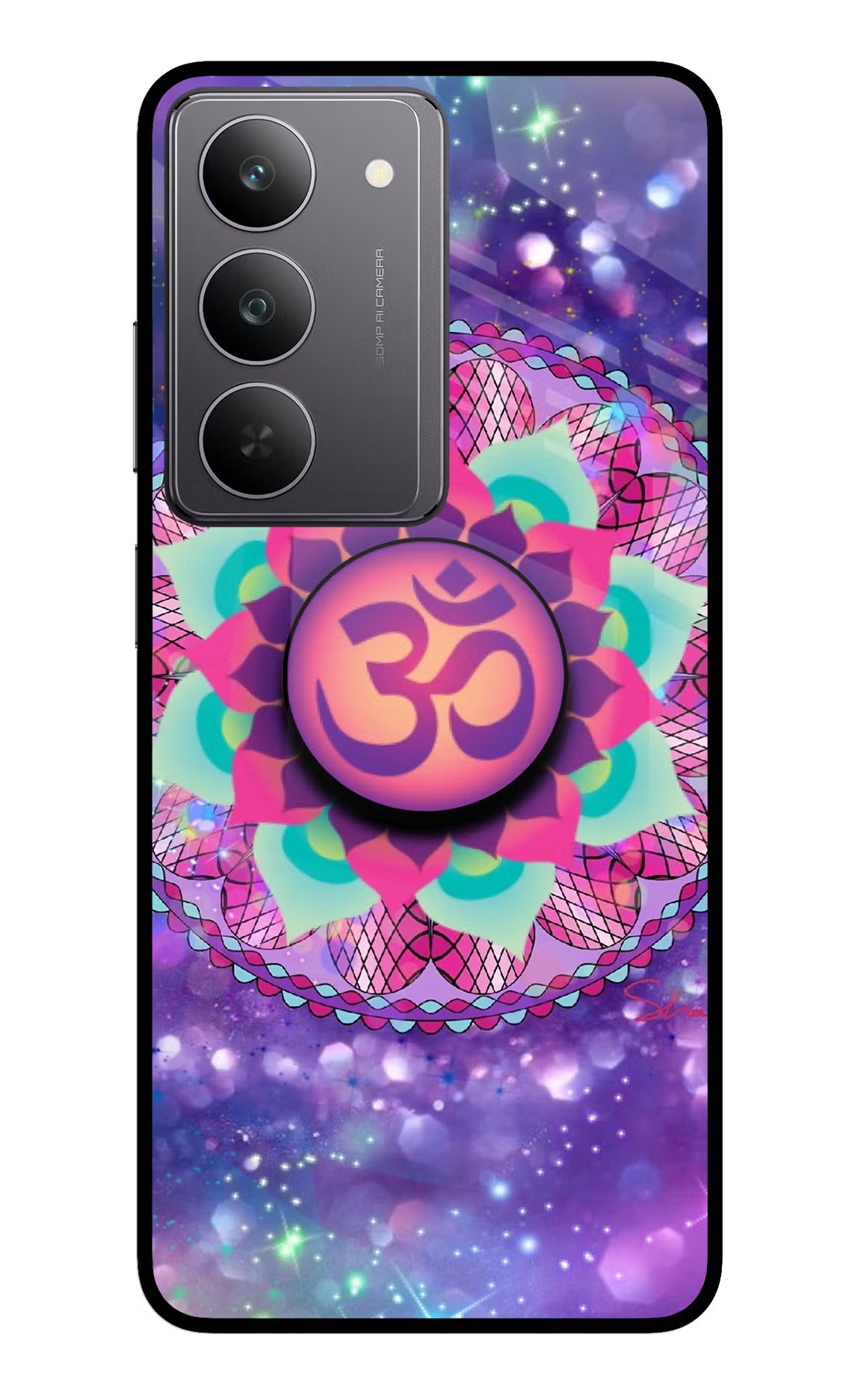 Om Purple Realme 14x 5G Pop Case by Casekaro