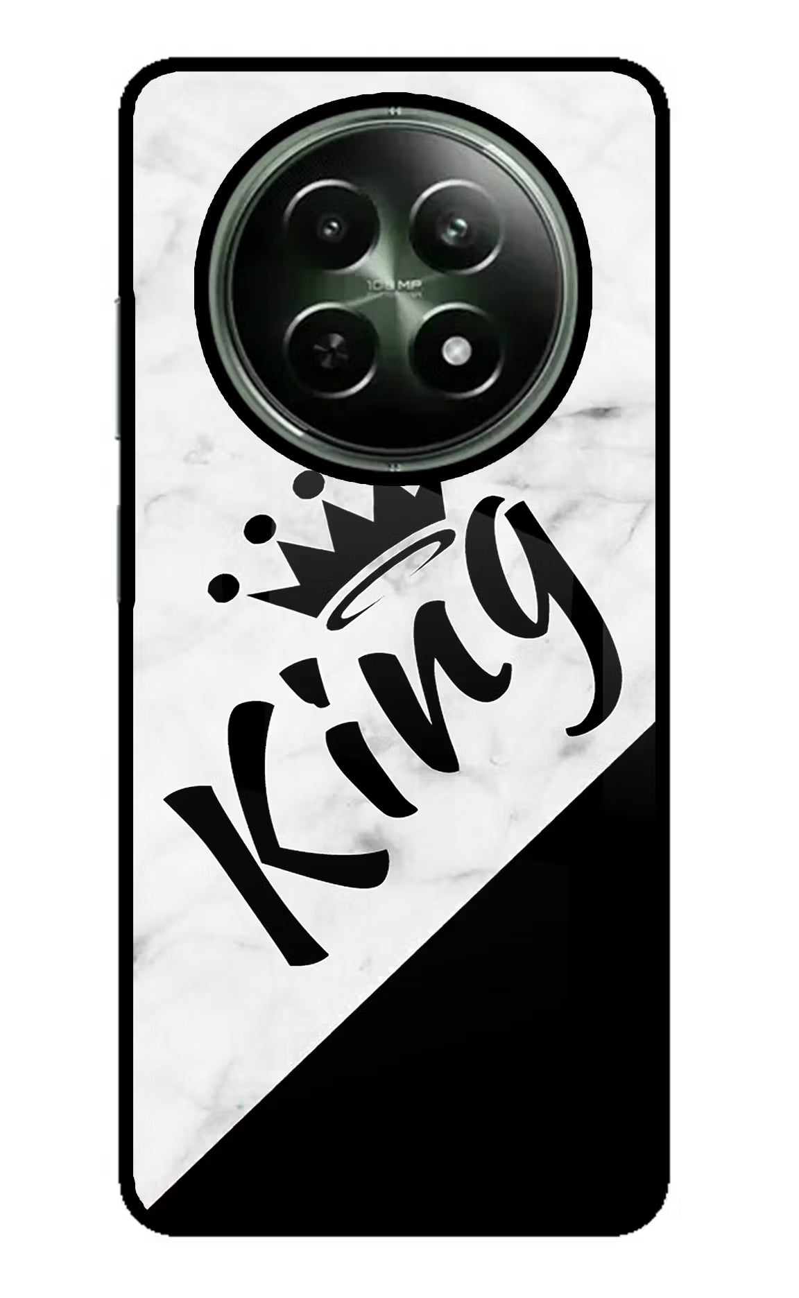 King Realme 12x 5G Glass Case Back Cover by Casekaro