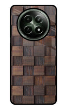 Wooden Cube Design Realme 12x 5G Glass Case