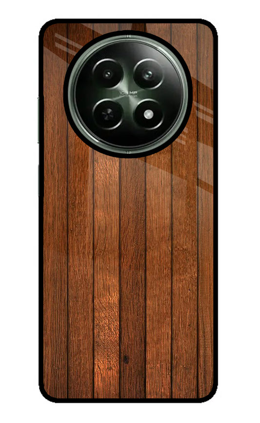 Wooden Artwork Bands Realme 12x 5G Glass Case