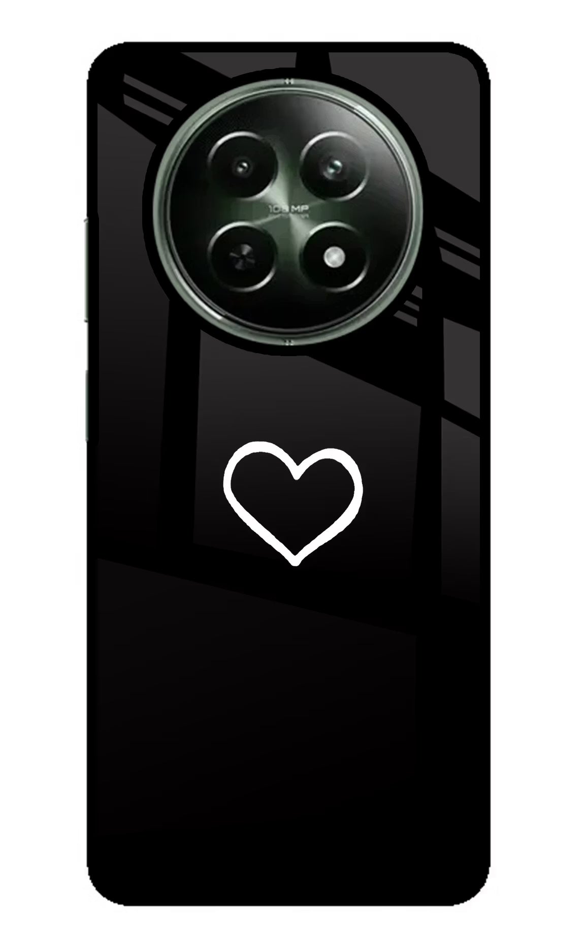Heart Realme 12x 5G Glass Case Back Cover by Casekaro