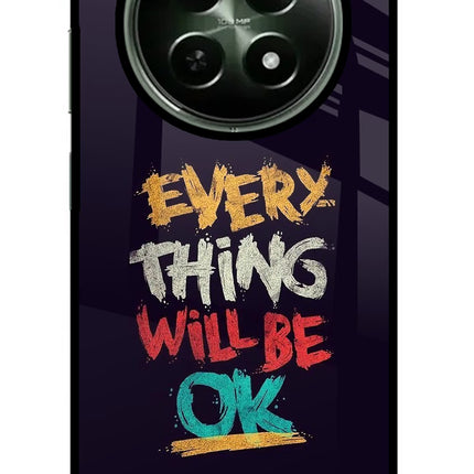 Everything Will Be Ok Realme 12x 5G Glass Case Back Cover by Casekaro