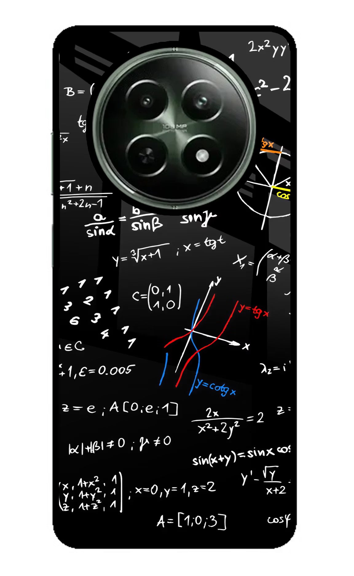 Mathematics Formula Realme 12x 5G Glass Case Back Cover by Casekaro