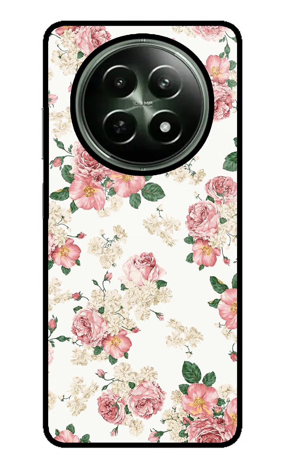 Flowers Realme 12x 5G Glass Case Back Cover by Casekaro
