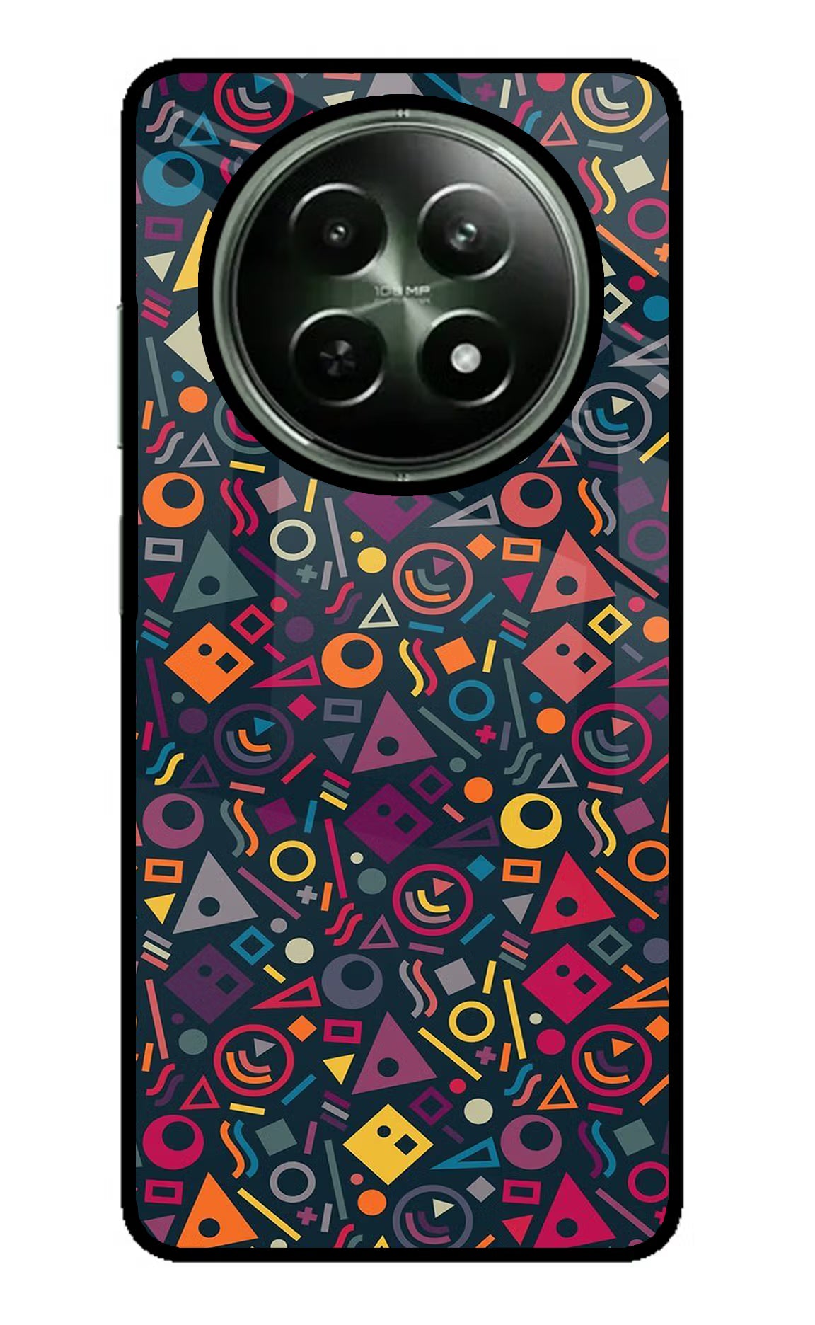 Geometric Abstract Realme 12x 5G Glass Case Back Cover by Casekaro