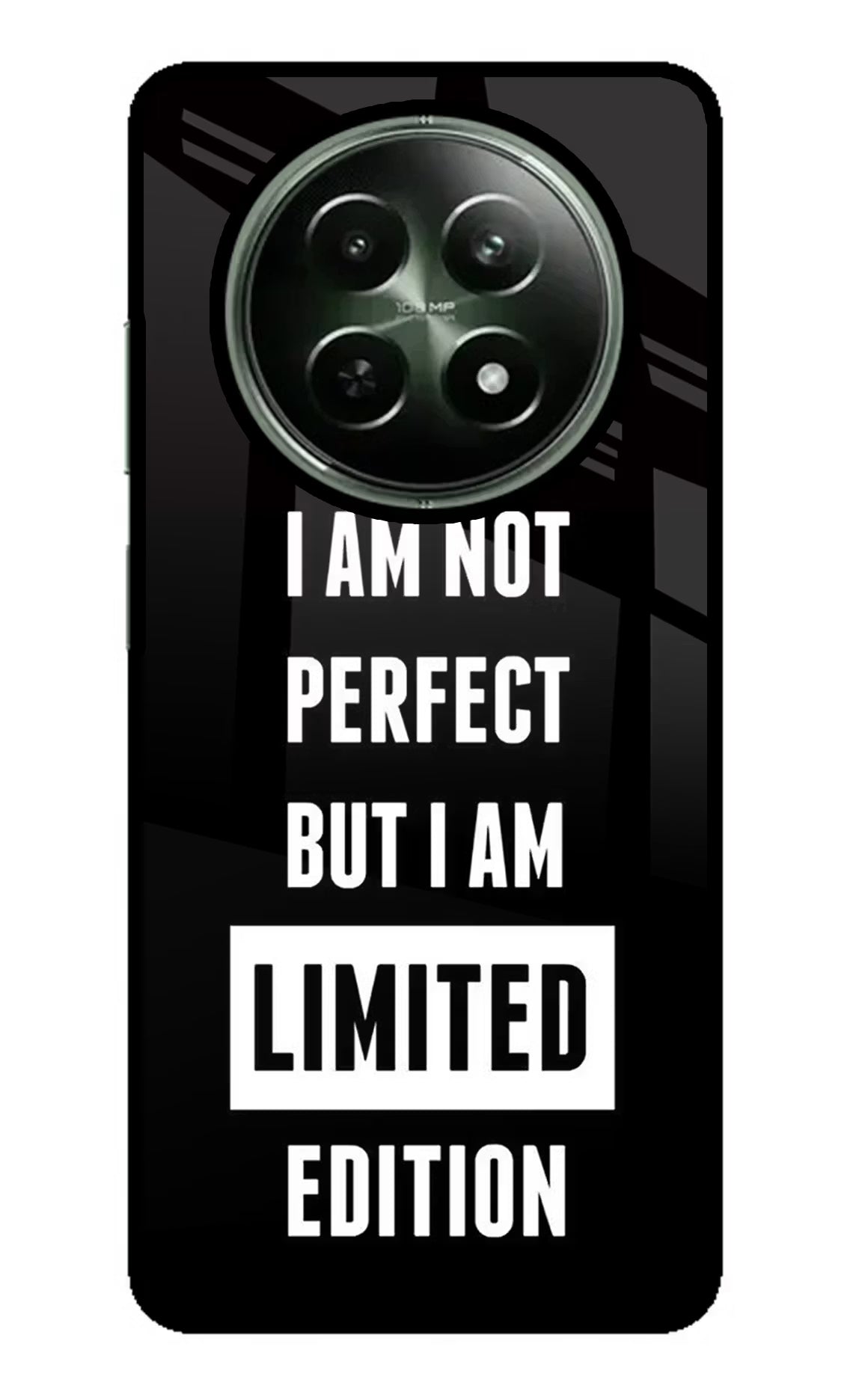 I Am Not Perfect But I Am Limited Edition Realme 12x 5G Glass Case Back Cover by Casekaro