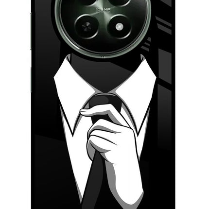 Black Tie Realme 12x 5G Glass Case