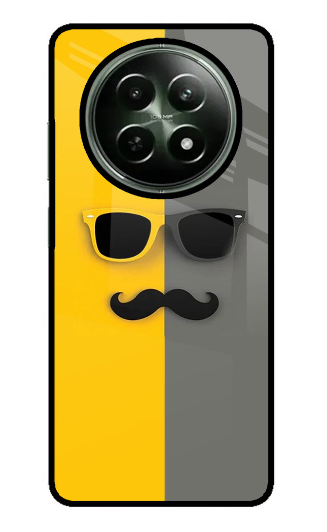 Sunglasses with Mustache Realme 12x 5G Glass Case