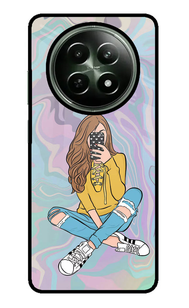 Selfie Girl Realme 12x 5G Glass Case
