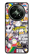 Sticker Bomb Realme 12x 5G Glass Case