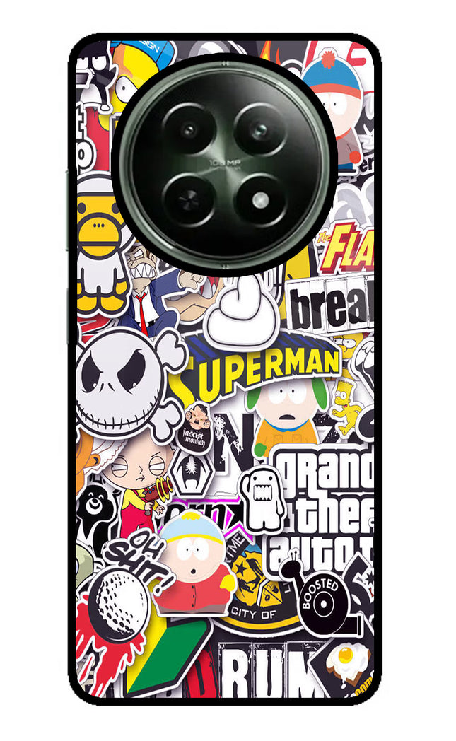 Sticker Bomb Realme 12x 5G Glass Case