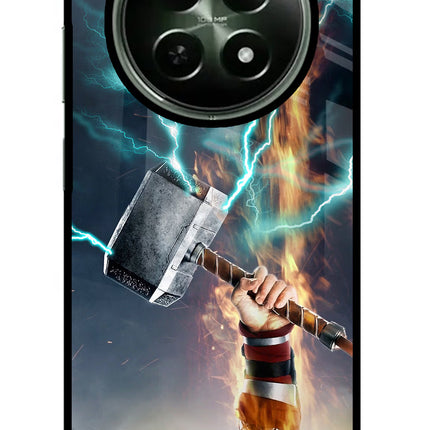 Thor Hammer Mjolnir Realme 12x 5G Glass Case