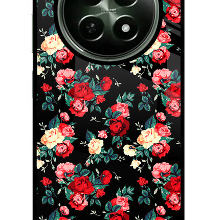 Rose Pattern Realme 12x 5G Glass Case