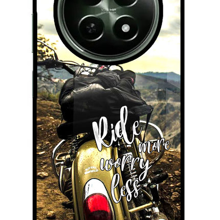 Ride More Worry Less Realme 12x 5G Glass Case